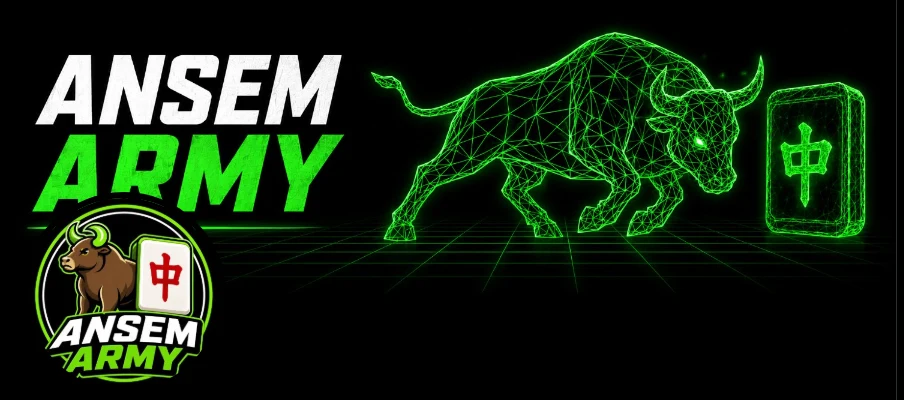 Ansem Army wireframe bull artwork